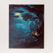 Halloween Night Full Moon Haunted Graveyard Legpuzzel (Verticaal)