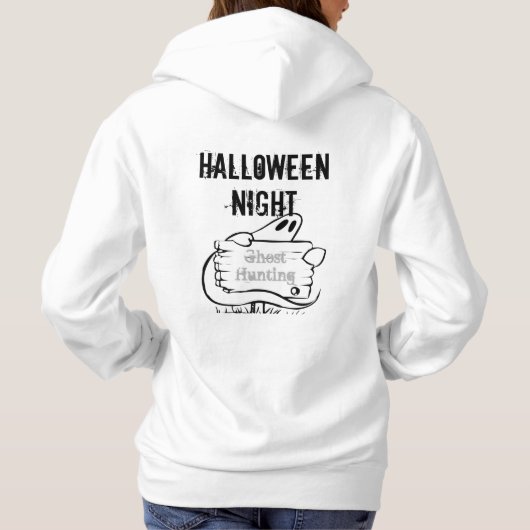 Halloween Night Ghost Hunting Hooded Sweatshirt (Achterkant)