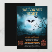 Halloween Night Halloween Party | Uitnodiging (Voorkant / Achterkant)