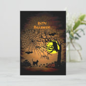 Halloween Night, Happy Halloween. Bedankkaart (Staand voorkant)