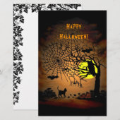 Halloween Night Happy Halloween. Briefpapier  (Voorkant / Achterkant)