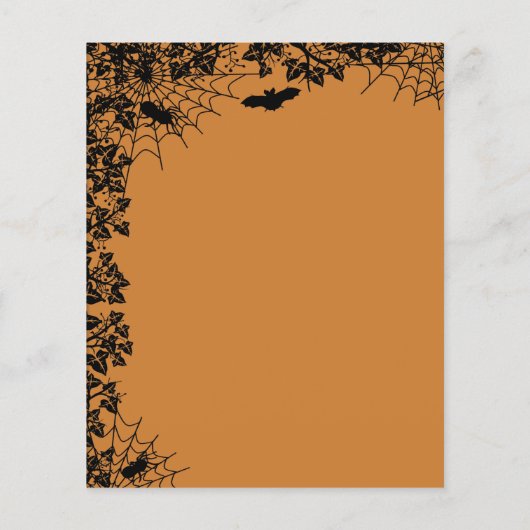 Halloween Night Happy Halloween. Briefpapier (Achterkant)