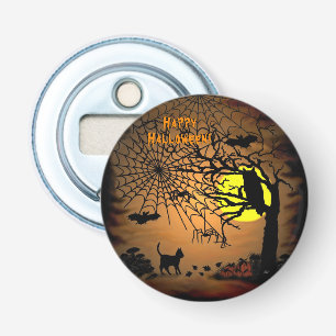 Halloween Night, Happy Halloween. Button Flesopener
