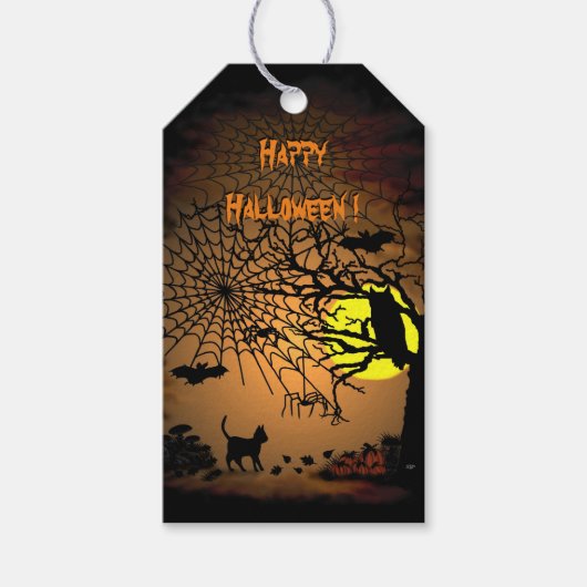 Halloween Night, Happy Halloween. Cadeaulabel (Voorkant)