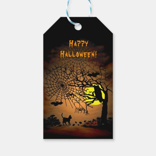 Halloween Night, Happy Halloween. Cadeaulabel (Voorkant)