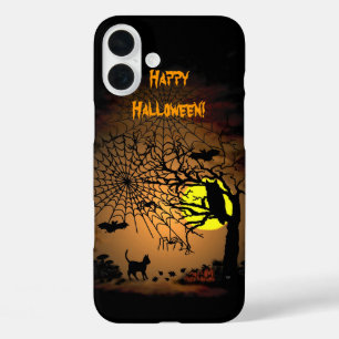 Halloween Night, Happy Halloween. iPhone 16 Plus Hoesje