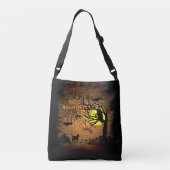 Halloween Night, Happy Halloween. Crossbody Tas (Achterkant)
