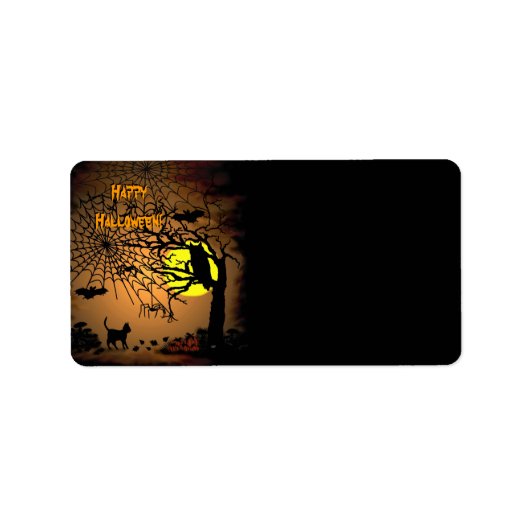 Halloween Night, Happy Halloween. Etiket (Voorkant)