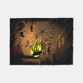 Halloween Night, Happy Halloween. Fleece Deken (Voorkant (Horizontaal))
