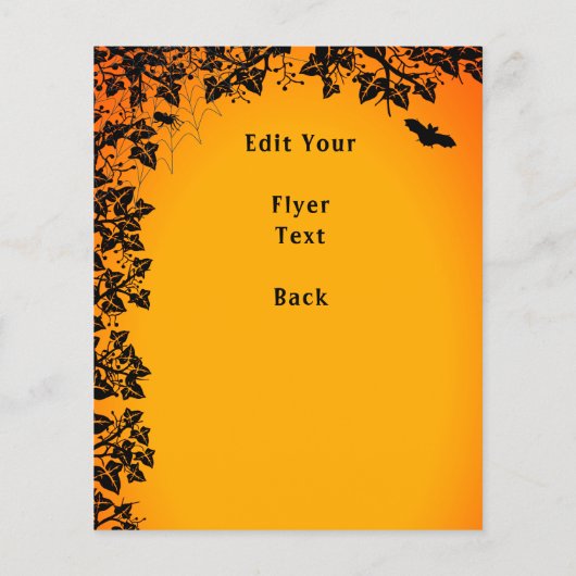 Halloween Night, Happy Halloween. Flyer (Achterkant)