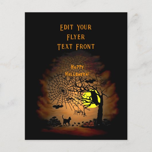 Halloween Night, Happy Halloween. Flyer (Voorkant)