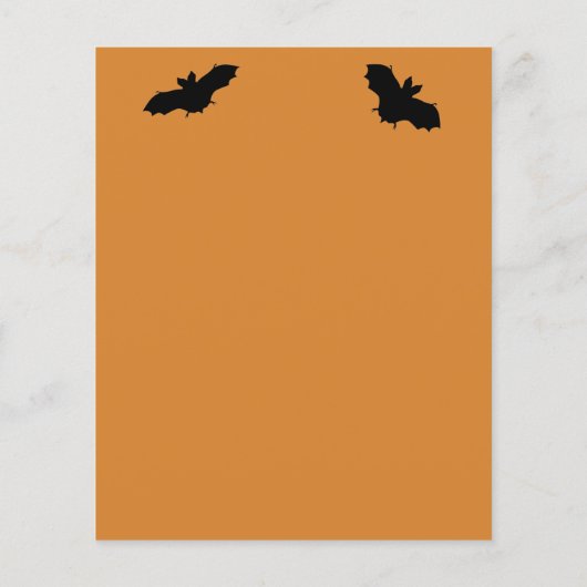 Halloween Night, Happy Halloween. Flyer (Achterkant)