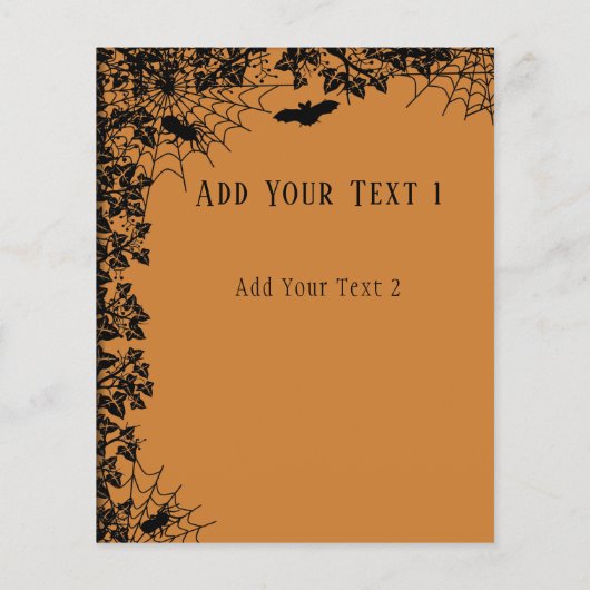 Halloween Night, Happy Halloween. Flyer (Achterkant)