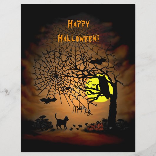 Halloween Night, Happy Halloween. Flyer (Voorkant)