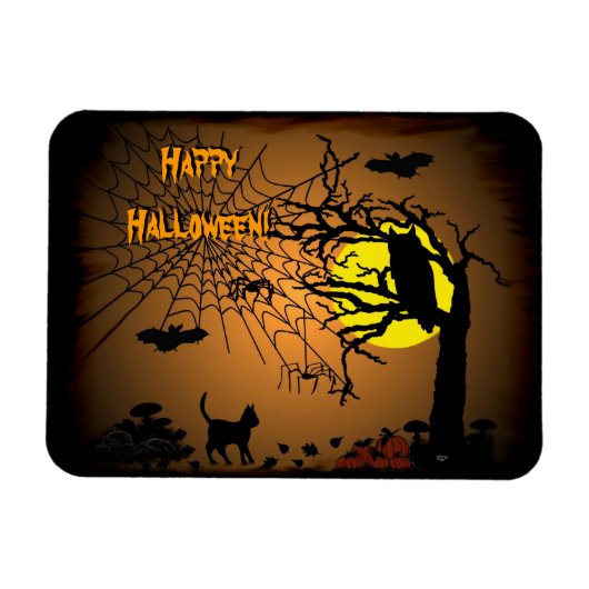 Halloween Night, Happy Halloween. Magneet (Horizontaal)