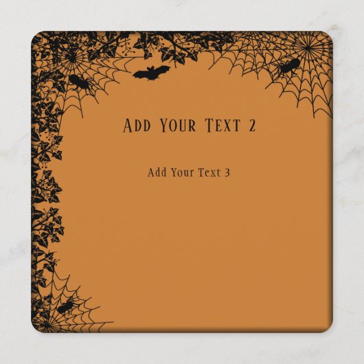 Halloween Night, Happy Halloween. Menu (Achterkant)