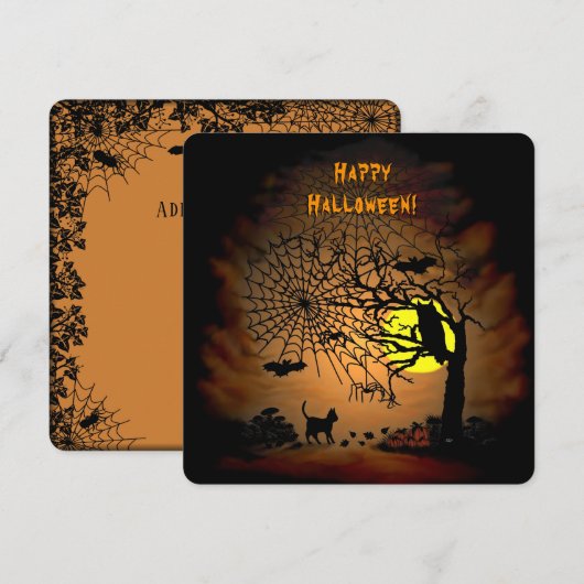 Halloween Night, Happy Halloween. Menu (Voorkant / Achterkant)