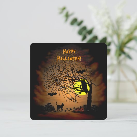 Halloween Night, Happy Halloween. Menu (Staand voorkant)