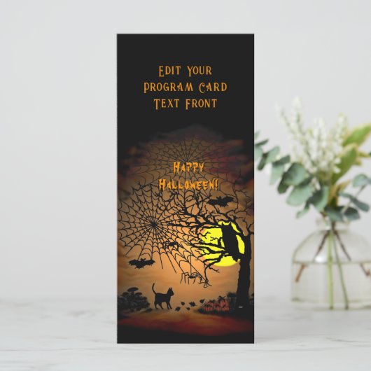 Halloween Night, Happy Halloween. Programmakaart (Staand voorkant)