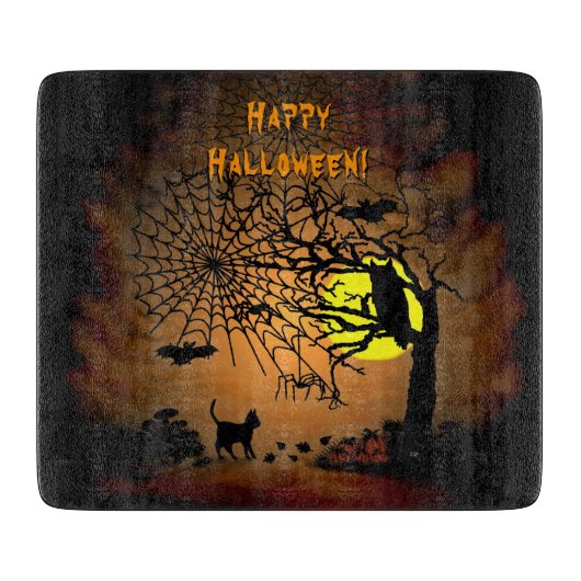 Halloween Night, Happy Halloween. Snijplank (Voorkant)