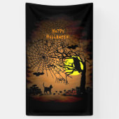 Halloween Night, Happy Halloween. Spandoek (Verticaal)