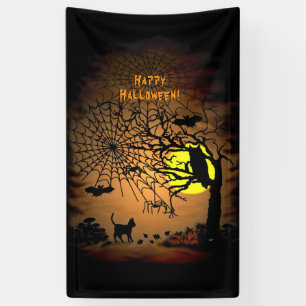 Halloween Night, Happy Halloween. Spandoek