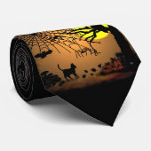 Halloween Night, Happy Halloween. Stropdas (Opgerold)