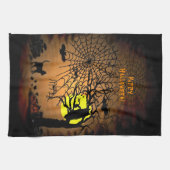 Halloween Night, Happy Halloween. Theedoek (Horizontaal)