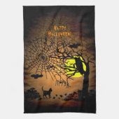 Halloween Night, Happy Halloween. Theedoek (Verticaal)