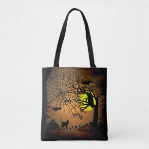 Halloween Night, Happy Halloween. Tote Bag