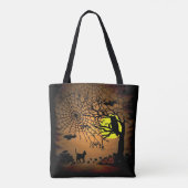Halloween Night, Happy Halloween. Tote Bag (Achterkant)