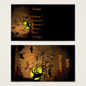 Halloween Night, Happy Halloween. Visitekaartje (Voorkant /achterkant)