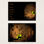 Halloween Night, Happy Halloween. Visitekaartje (Voorkant /achterkant)