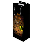 Halloween Night, Happy Halloween. Wijn Cadeautas (Achterkant Gekanteld)