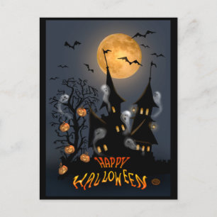 Halloween Night Hauning Vampire Castle briefkaart