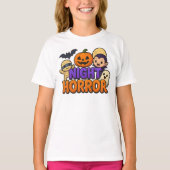 Halloween Night Horror Schattigee kleding Unisex T-shirt (Voorkant)