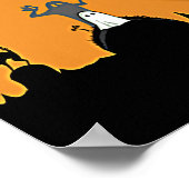 Halloween Night in Oranje Glow Voeg je foto toe Poster (Hoek)