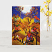 Halloween Night Kaart (Gele Bloem)