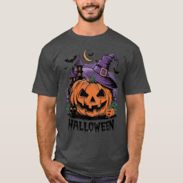 Halloween Night Magic: Jack-o'-Lantern Witch T-shirt