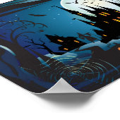 Halloween Night Magic truc-or-treat Landschap Poster (Hoek)