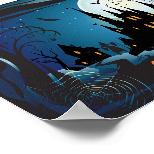 Halloween Night Magic truc-or-treat Landschap Poster (Hoek)