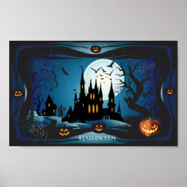 Halloween Night Magic truc-or-treat Landschap Poster