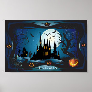 Halloween Night Magic truc-or-treat Landschap Poster
