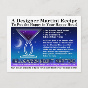 Halloween Night Martini Recept Briefkaart
