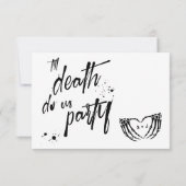 Halloween Night of the Living Wedding kaart (Achterkant)