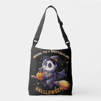 Halloween Night: Panda Astronaut Glijd Crossbody Tas