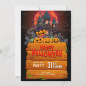 Halloween Night Party Kaart (Voorkant)