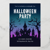 Halloween Night Party nodiging Folie Uitnodiging (Voorkant)
