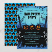 Halloween Night Party nodiging Kaart (Voorkant / Achterkant)