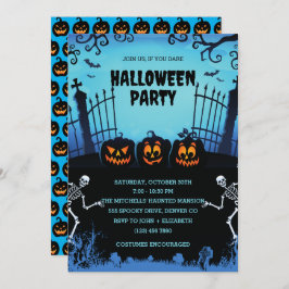 Halloween Night Party nodiging Kaart